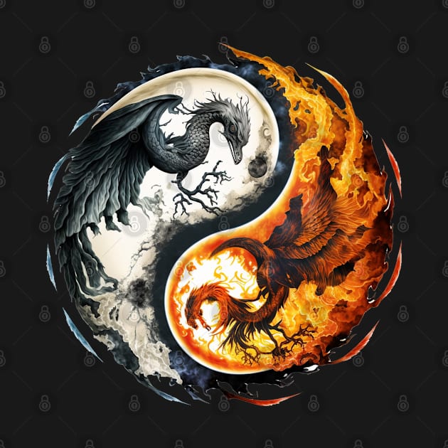 Phoenix and Dragon by Spaksu