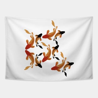 legendary japan koi fish logo, luck, prosperity, and good fortune Tapestry