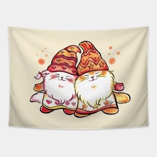 Fluffy twins cat Tapestry