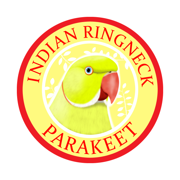 Indian Ring-Neck Parakeet (Lutino/Yellow) by OhikiStudio