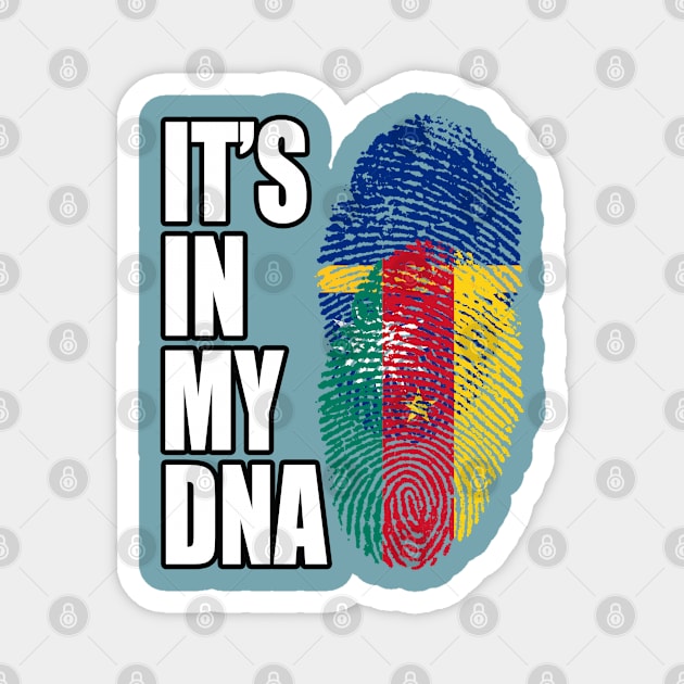 Cameroonian And Nauruan Mix DNA Flag Heritage Magnet by Just Rep It!!