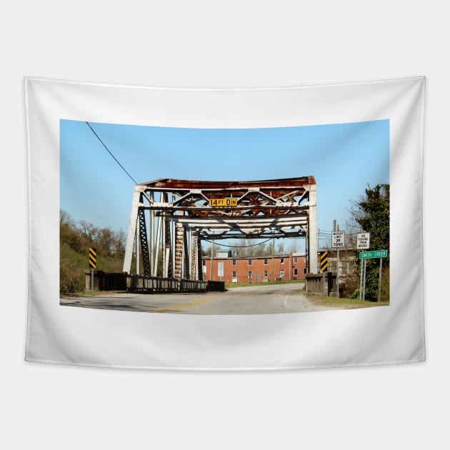 Old Swing Bridge Tapestry by Cynthia48