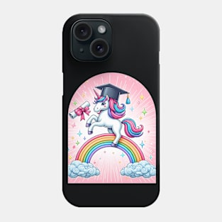 Whimsical Unicorn Graduation Pastel Colors Phone Case