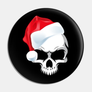 Christmas Santa Skull Scary Halloween Pin