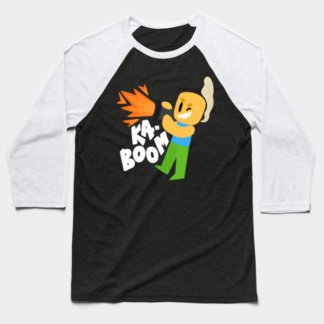 Kaboom Roblox Inspired Animated Blocky Character Noob T Shirt Roblox Noob Oof Baseball T Shirt Teepublic Uk - kaboom roblox inspired animated blocky character noob t shirt sleeveless top by smoothnoob