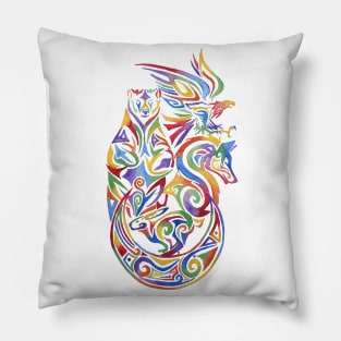 Rainbow Tribe Pillow