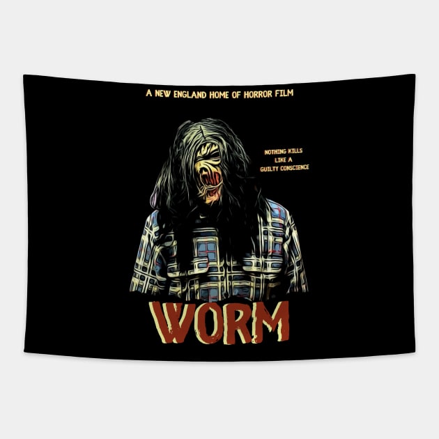 WORM MOVIE POSTER Tapestry by New England Home Of Horror