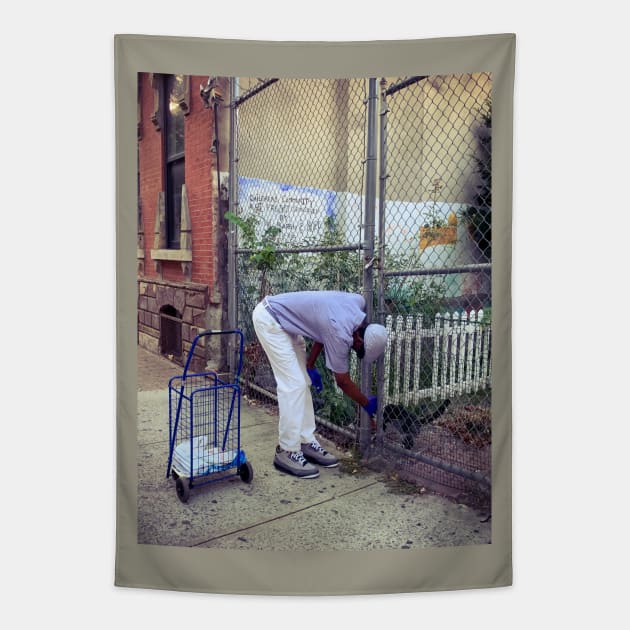 East Harlem People Cat Lover Manhattan NYC Tapestry by eleonoraingrid