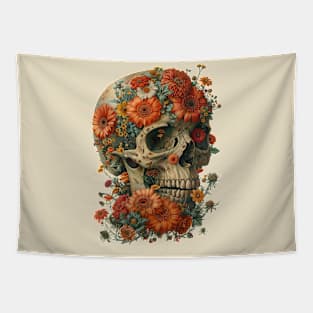 Blooming Skull Tapestry