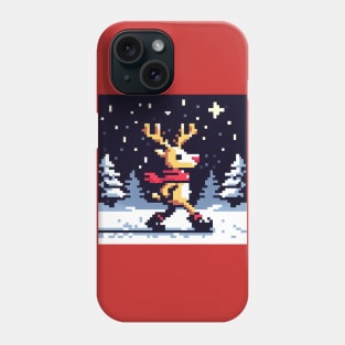 The Skating Reindeer: Family Christmas Design Phone Case