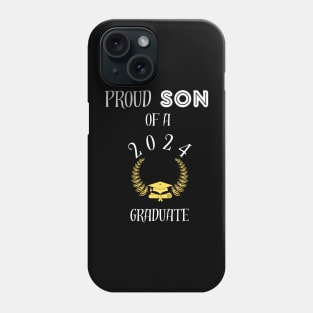 proud son of a 2024 graduate - proud son of a class of 2024 senior graduate graduation day Phone Case