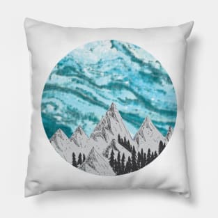 Mountain Galaxy Sticker- Trendy Laptop Stickers- Cute Gifts- Mountains Pillow