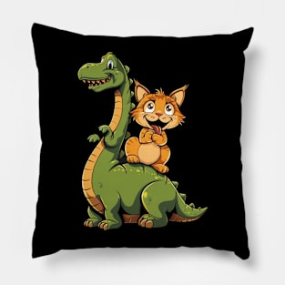 Cat Dinosaur Chronicles Pillow