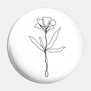 Wildflower Line Art | Floral Botanical Minimalist Lineart Pin