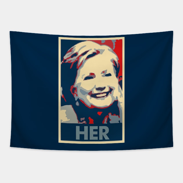 Hillary Rodham Clinton Political Parody Tapestry by ThreadChef