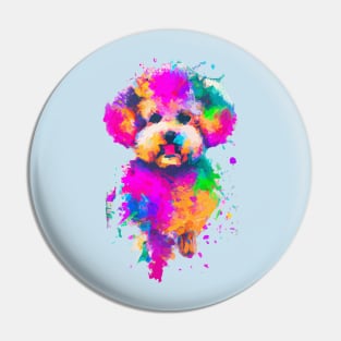 Adorable Bichon Frisé Dog Artwork Pin