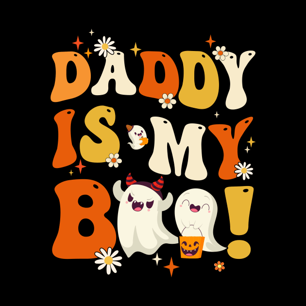 Groovy Daddy Is My Boo Halloween Boys Girls Kids Youth by James Green