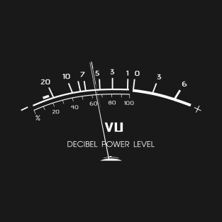 Volume VU Meter, power level, T-Shirt