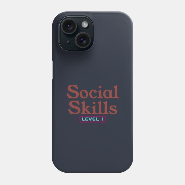 Social Skills Video Game Humor Phone Case by Commykaze