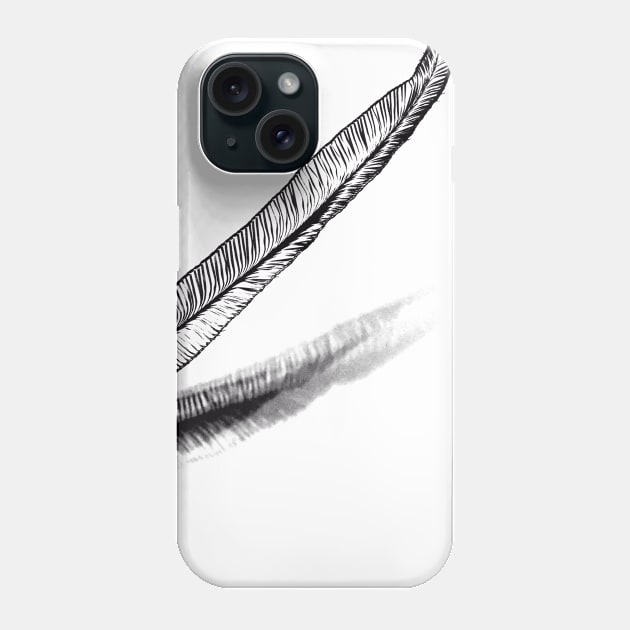 feather and shadow Phone Case by sandraahlen