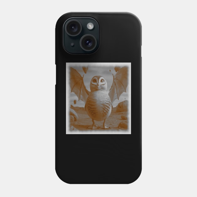AI generated Owl with bat wings Phone Case by Catbrat