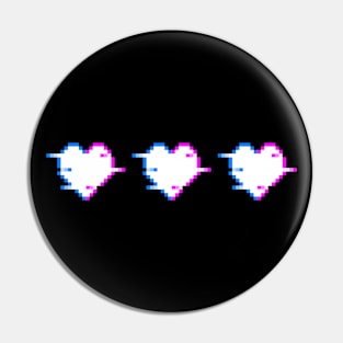 Glitch Hearts Pin