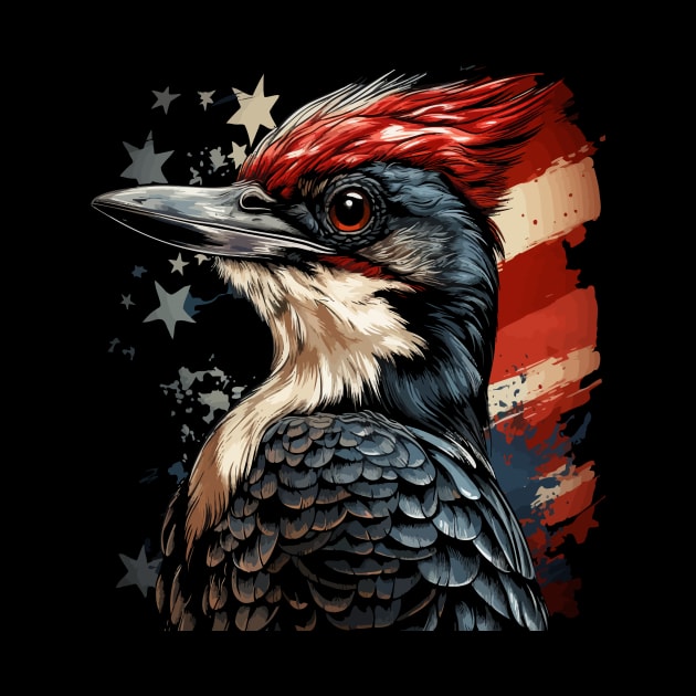 Patriotic Woodpecker by JH Mart