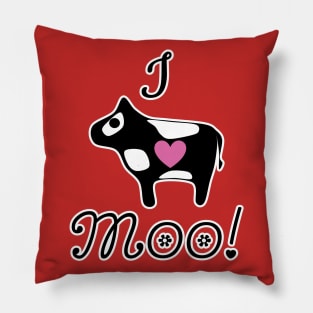 I ❤️ Moo Pillow