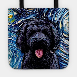 Black Goldendoodle Night (Portrait) Tote