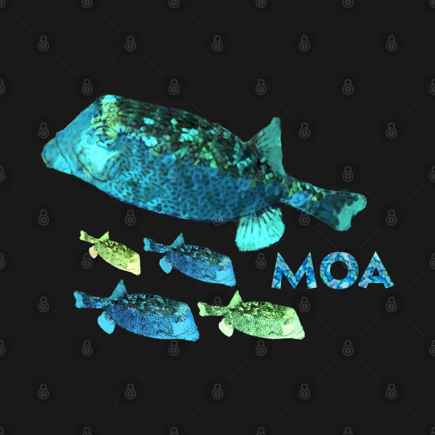 Moa - Tropical, Boxfish - Hawaiian Fish by Organicgal Graphics