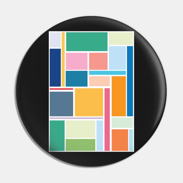 Modern Colorful Abstract Geometric Pattern Graphic Design Pin by CityNoir