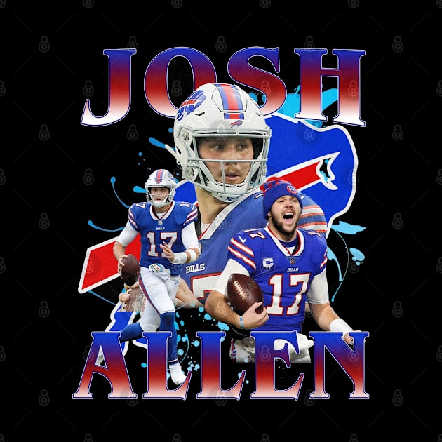 Josh Allen Retro Collage by HoviaKanji