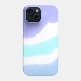 Blue pink purple watercolor abstract art Phone Case