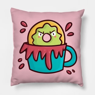 Angry donut Pillow