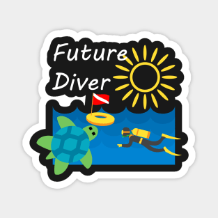 Children's Clothing Future Diver, with white lettering Magnet