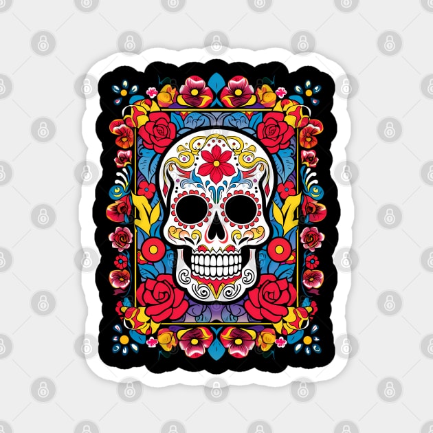 Sugar Skull Serenade Magnet by FK-UK