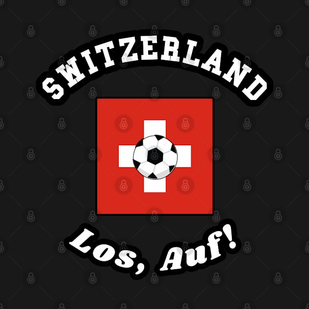 ⚽ Switzerland Football, Schweizerfahne Flag, Los Auf! Team Spirit by Pixoplanet