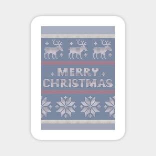 Merry Christmas Sweater Pattern Magnet