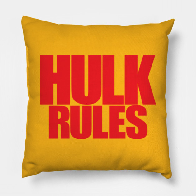 Hulk Rules Hulk Hogan Pillow Teepublic Au