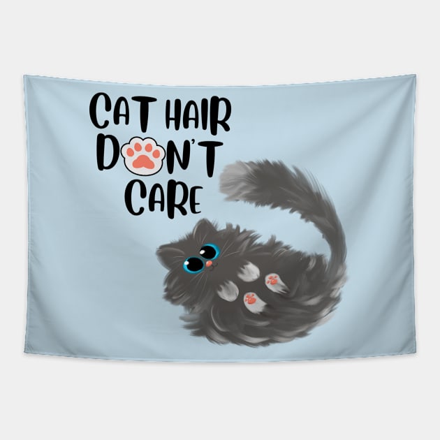 Cat hair don't care. Tapestry by My-Kitty-Love