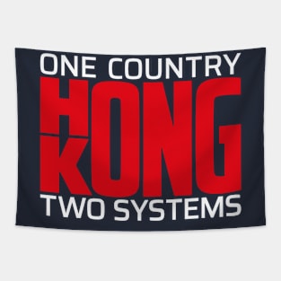 Hong Kong China One Country Two Systems Political Statement Tapestry