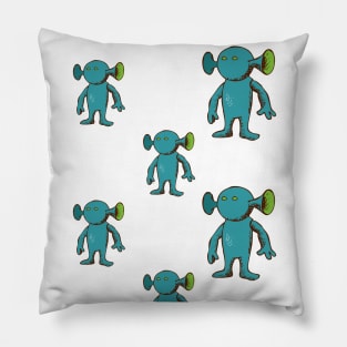 Eared Alien Pattern Pillow