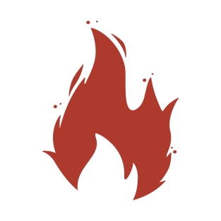 Red Fire Flame. Simple design T-Shirt
