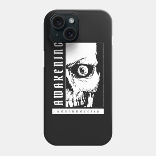 Creepy Skull Gothic Design (white print) Phone Case