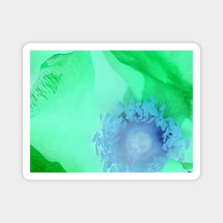 Green and Blue Rose Magnet