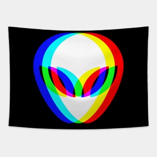 Alien Head TripVaporwave Techno Rave Edm Music Festival Tapestry