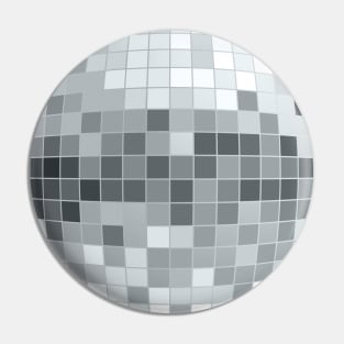 Disco Fever Neck Gator Silver Gray Disco Ball Pin