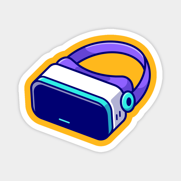 Virtual Reality Cartoon Illustration Magnet by Catalyst Labs