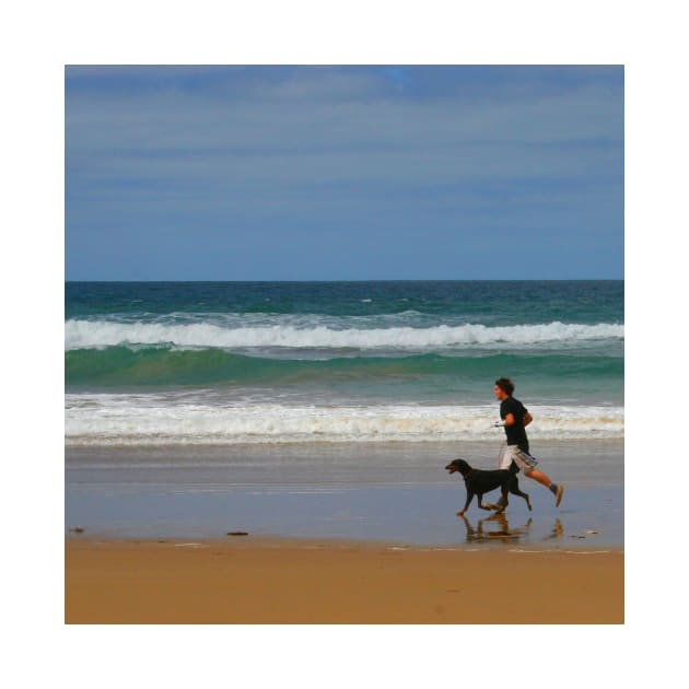 One Man and his Dog, Great Ocean Road, Australia by JohnDalkin