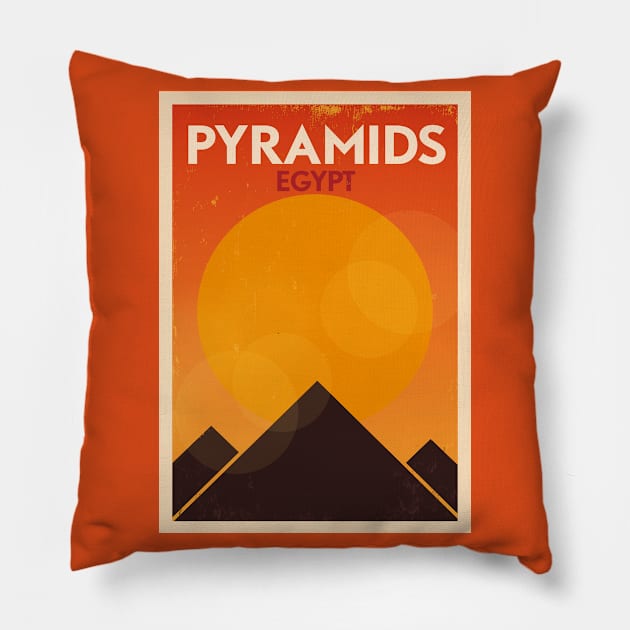 Egypt Poster Design Pillow by kursatunsal